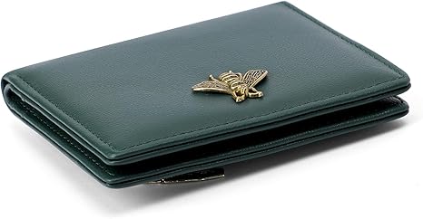 Small Women Wallet RFID Blocking Bifold Pocket Wallet Slim Compact Ladies Purse Mini Wallets For Women (Dark Green)