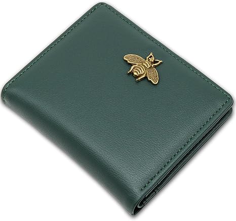 Small Women Wallet RFID Blocking Bifold Pocket Wallet Slim Compact Ladies Purse Mini Wallets For Women (Dark Green)
